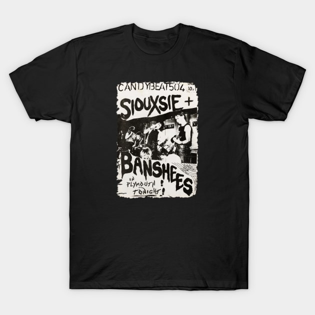 Retro Poster Siouxsie and the Banshees T-Shirt by BillyK1d